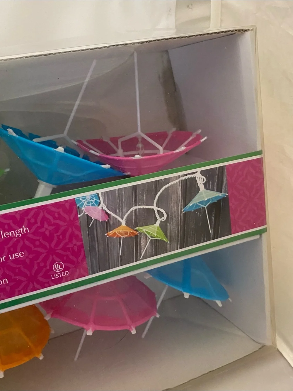 Colorful Umbrella Drink String Lights